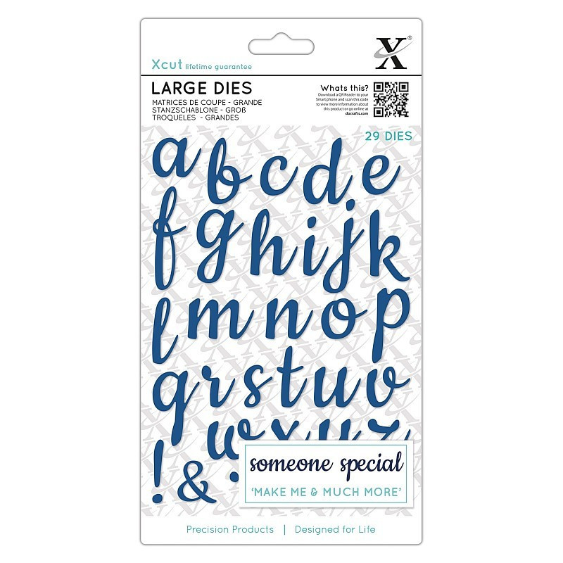 Fustella metallica Xcut Script Alphabet Lowercase