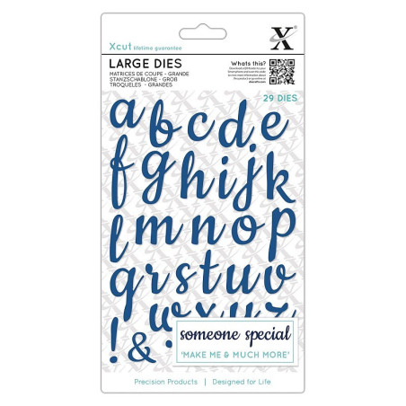 Fustella metallica Xcut Script Alphabet Lowercase