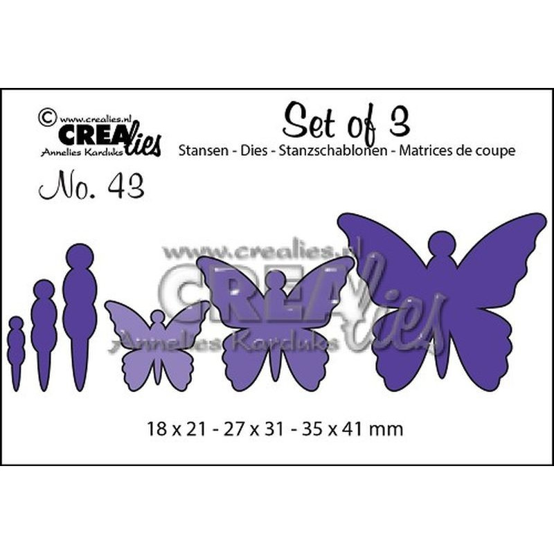 Fustella metallica Crealies Set of 3 nr 43