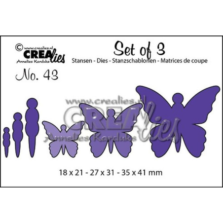 Fustella metallica Crealies Set of 3 nr 43