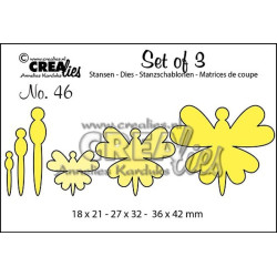Fustella metallica Crealies Set of 3 nr 46