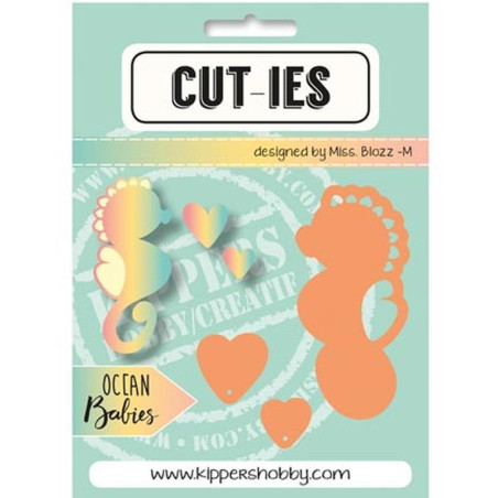 Fustella metallica CUT-IES Ocean Babies Seahorse Hearts
