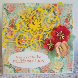Fustella metallica Tutti Designs Flourish Butterfly Corner