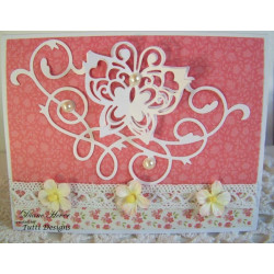 Fustella metallica Tutti Designs Flourish Butterfly Corner