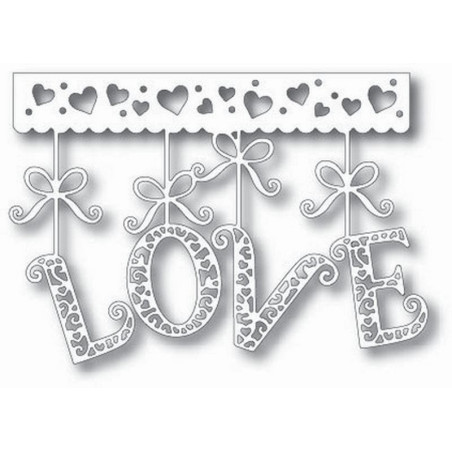 Fustella metallica Tutti Designs Hanging Love