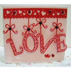Fustella metallica Tutti Designs Hanging Love