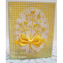 Fustella metallica Tutti Designs Stitched Heart Flower Stems