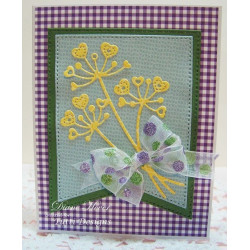 Fustella metallica Tutti Designs Stitched Heart Flower Stems