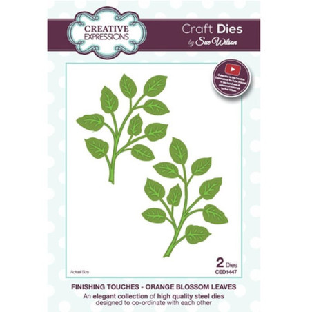 Fustella metallica Creative Expressions Orange Blossom Leaves