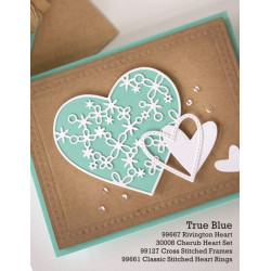 Fustella metallica Memory Box Classic Stitched Heart Rings
