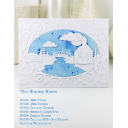 Fustella metallica Memory Box Stitched Cloud Trio