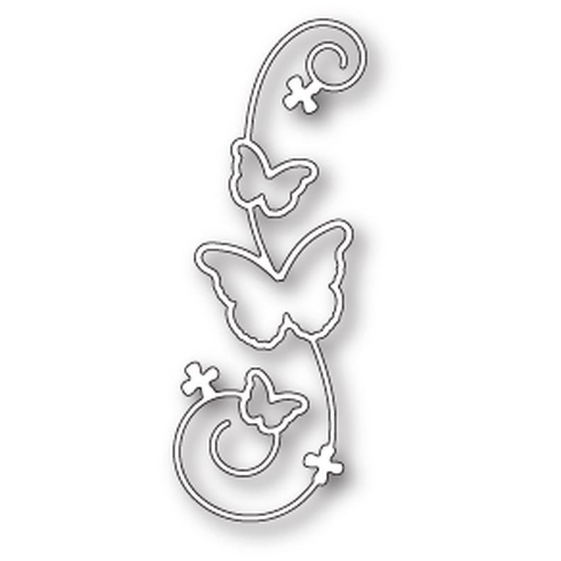 Fustella metallica Memory Box Butterfly Flourish