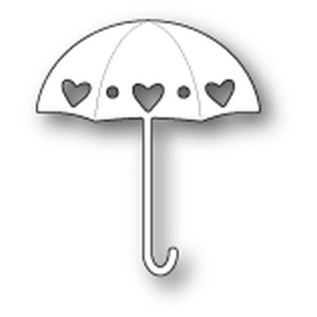 Fustella metallica PoppyStamps Heart Showers Umbrella