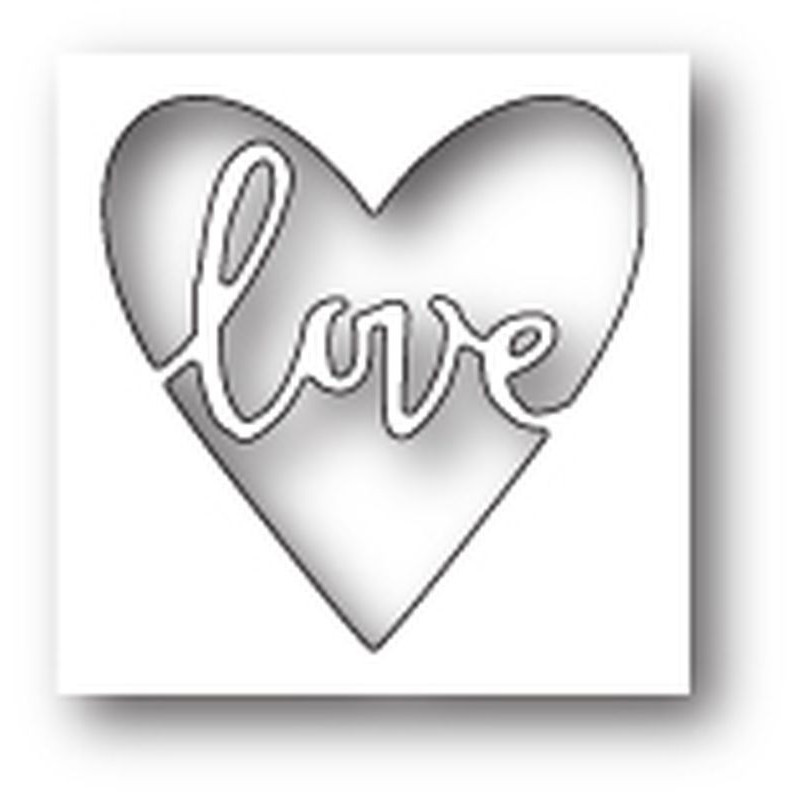 Fustella metallica PoppyStamps Scribble Love Heart