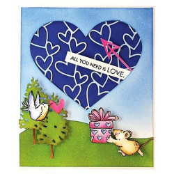 Fustella metallica Penny Black Butterfly Heart Pop Out