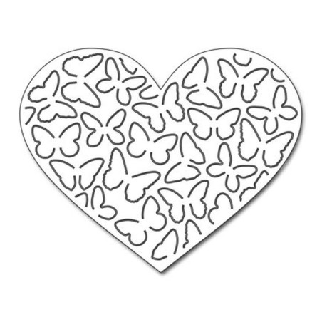 Fustella metallica Penny Black Butterfly Heart Pop Out