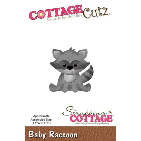 Fustella metallica Cottage Cutz Baby Raccoon