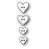 Fustella metallica PoppyStamps Heart Buttons