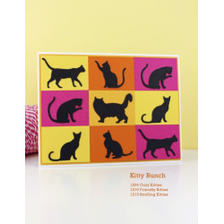Fustella metallica PoppyStamps Friendly Kitties