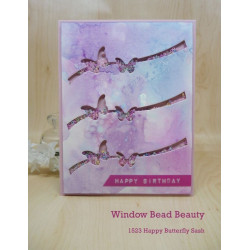 Fustella metallica PoppyStamps Happy Butterfly Sash