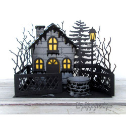 Fustella metallica PoppyStamps Cute Cottage