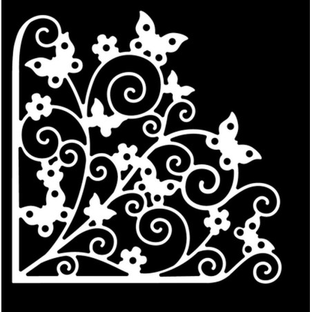 Fustella metallica Tutti Designs Fluttering Butterfly Corner