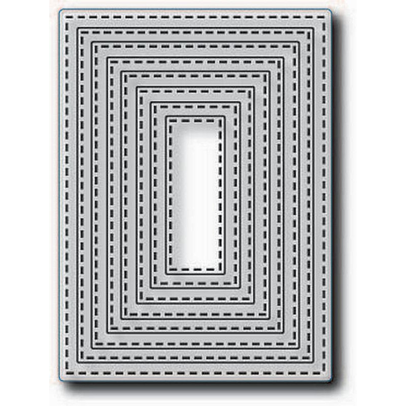 Fustella metallica Tutti Designs Nesting Stitched Rectangles