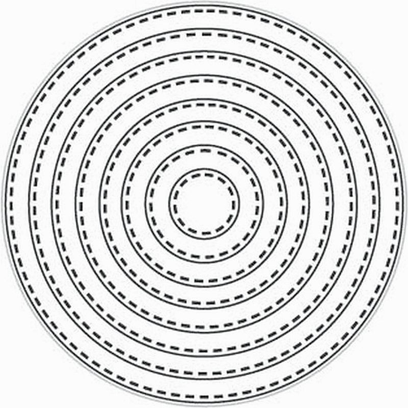 Fustella metallica Tutti Designs Nesting Stitched Circles
