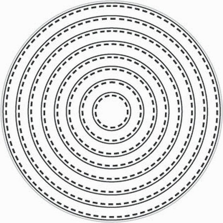 Fustella metallica Tutti Designs Nesting Stitched Circles