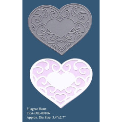 Fustella metallica Filagree Heart