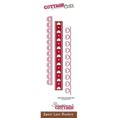 Fustella metallica Cottage Cutz Sweet Love Borders