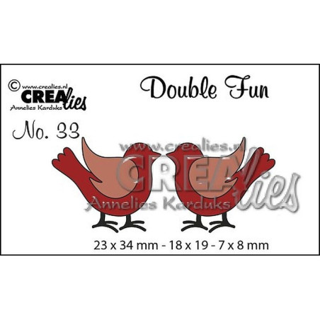 Fustella metallica Crealies Double Fun 33