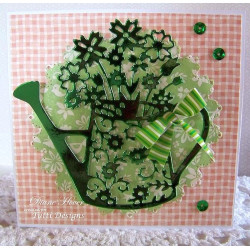 Fustella metallica Tutti Designs Floral Watering Can