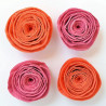 Set 4 roselline a spirale 3D