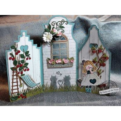 Fustella metallica Joy! Crafts Vintage Flourishes Love Cats