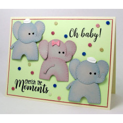 Fustella metallica Felt Elephant
