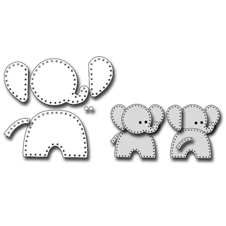 Fustella metallica Felt Elephant