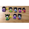 Fustella metallica Kokeshi Japanese Paper Doll