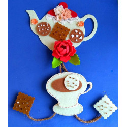 Fustella A4 Teiera con biscotti