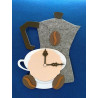 Fustella A4 Caffettiera Moka e chicco caffè