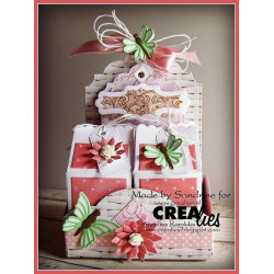 Fustella metallica Crealies Create a box Mini Milk carton 06