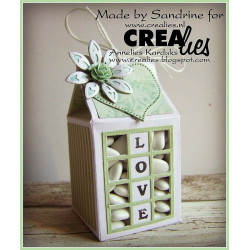Fustella metallica Crealies Create a box Mini Milk carton 06