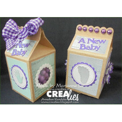 Fustella metallica Crealies Create a box Mini Milk carton 06
