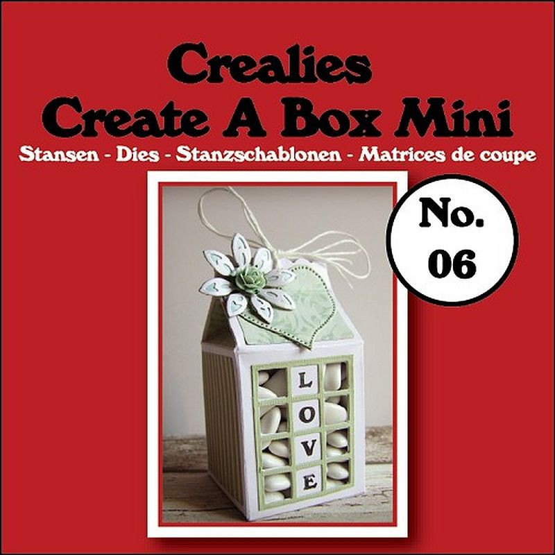 Fustella metallica Crealies Create a box Mini Milk carton 06