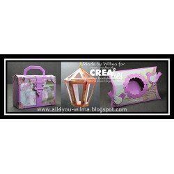 Fustella metallica Crealies Create a box Mini Suitcase 07