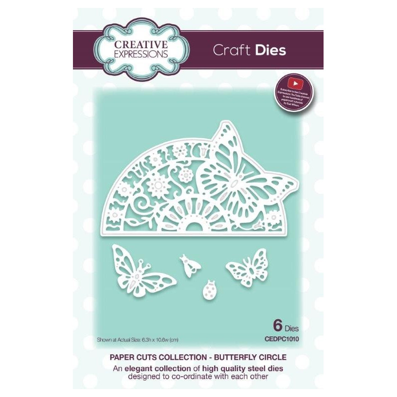 Fustella metallica Creative Expressions Butterfly Circle