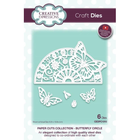 Fustella metallica Creative Expressions Butterfly Circle