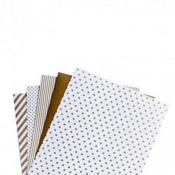 Carta da scrapbooking We R Memory Keepers 5 fogli 15x30 Gold