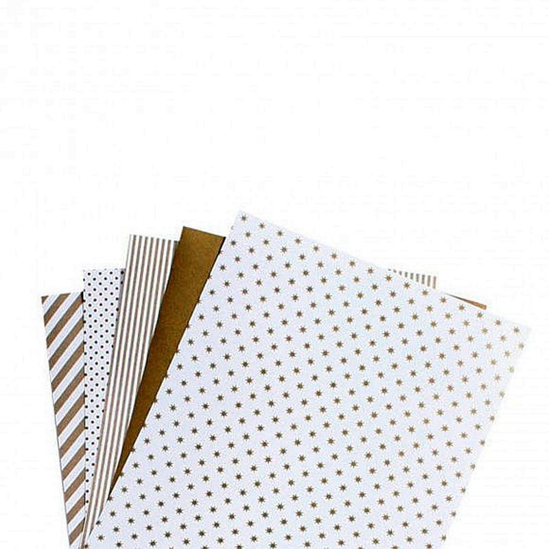 Carta da scrapbooking We R Memory Keepers 5 fogli 15x30 Gold