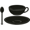 Fustella metallica Marianne Design Craftables Tea Cup with Spoon